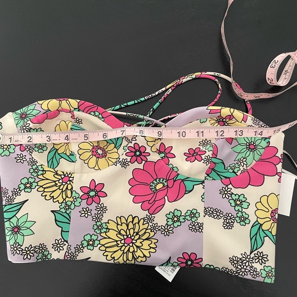 NWT Zara floral lace up crop top - Picture 4 of 7